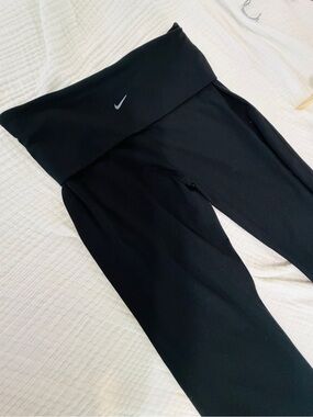 Nike Black Wide-Leg Fold-Over Waist Pants